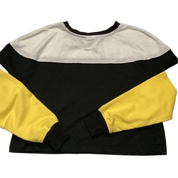 Authentic Friends Color Block Lightweight Long Sleeve Cropped Sweater - Picture 4 of 5
